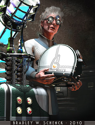 Enlarge: Cornelius demonstrates the toaster's unusual features